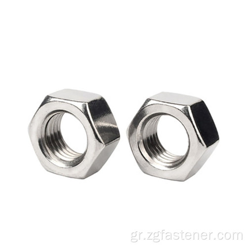 A2-70 DIN 934HEXAGON BOLT NUTS Hex Nuts για χάλυβα κτίριο